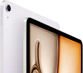 iPad Air, Violett, Vorderseite, Rückseite, 12 MP Weitwinkel-Rückkamera oben links